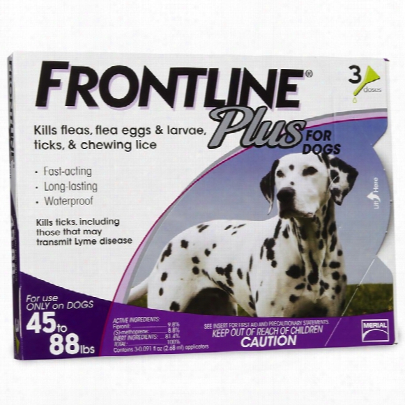 Frontline Plus For Dogs 45-88 Lbs - Purple, 3 Month