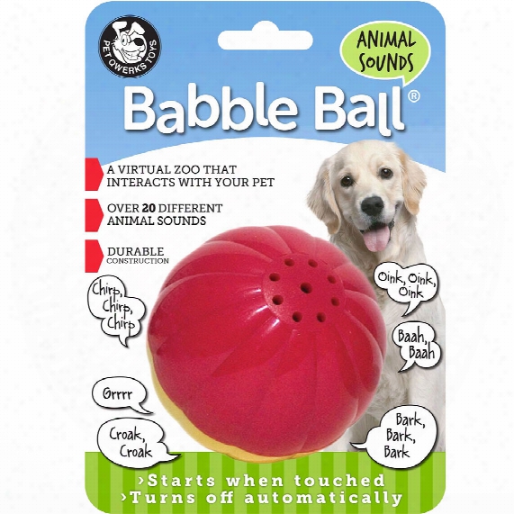Pet Qwerks Animal Sounds Babble Ball - Large