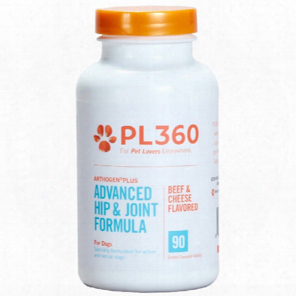 Pl360 Arthogen Plus Advanced Hip & Joint Formula For Dogs - Beef & Cheese Flavor (90 Chewable Tablets)
