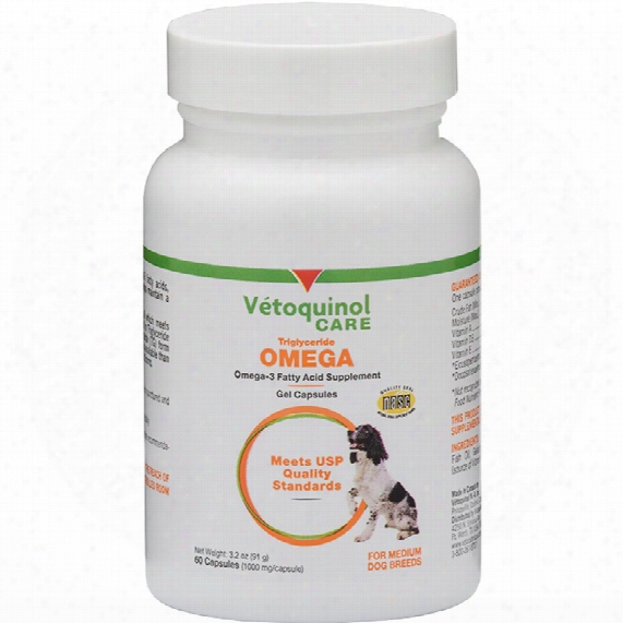 Vetoquinol Care Triglyceride Omega Supplement For Medium (60 Capsules)