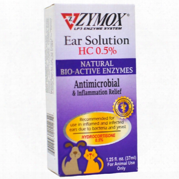 Zymox Enzymatic Ear Solution With 0.5% Hydrocortisone (1.25 Oz)