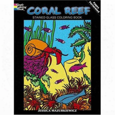 Coral Reef Stained Glass Coloring Book