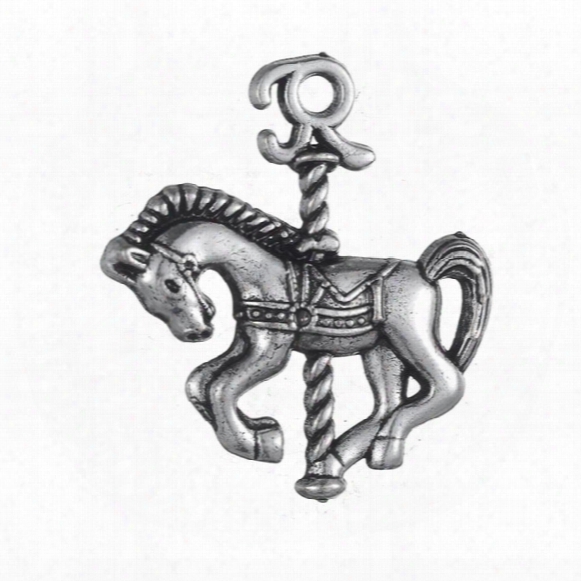 50pcs A Lot Zinc Alloy Antique Plated Carousel Horse Animals Charms For Bracelets Or Necklaces