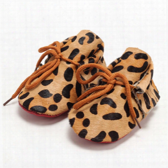 Baby Girl Shoes Newborn Leopard Baby Toddler Shoes Full Leather Horsehair Soft Bottom Baby Shoes Kids Sandals