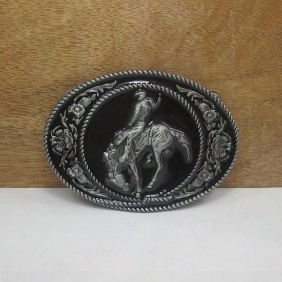 Bucklehome Horse Belt Buckle Western Belt Buckle With Pewter Finish Fp-03118 With Continous Stock Free Shipping