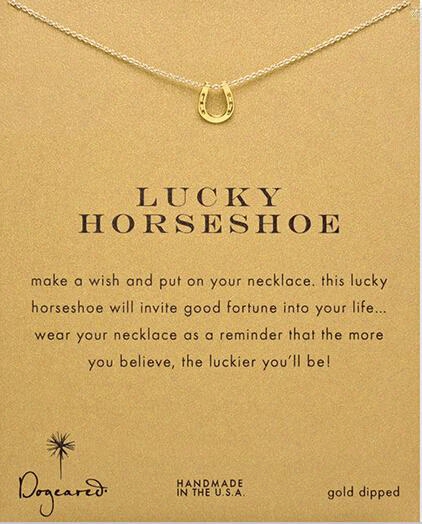 Lucky Horseshoe Pendent Dogeared Necklace (lucky Horseshoe), Noble And Delicate Jewelry,punk Collar Bone Chain Classical Birthday Present
