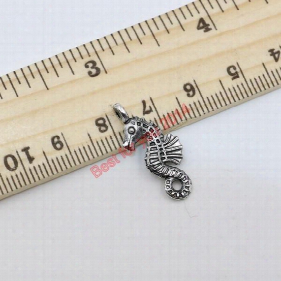Tibetan Silver Plated Seahorse Charm Pendants For Jewelry Making Floating Hcarms Locket Handmade Jewelry Diy Accessories 24x11mm