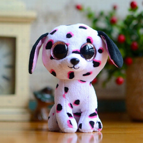 Wholesale-original Ty Beanie Boos The Dalmatians Dog 15cm Soft Stuffed Plush Doll Baby Toy Animal Cartoon Gift