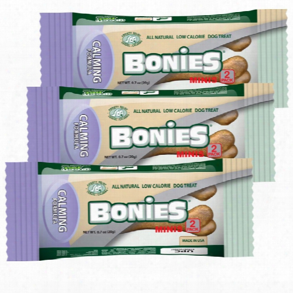3-pack Bonies Natural Calming Formula Minis (6 Bones / 2.10 Oz)