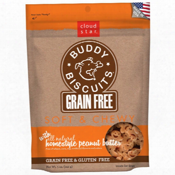 Cloud Star Grain Free Soft & Chewy Buddy Biscuits Homestyle Peanut Butter (5 Oz)