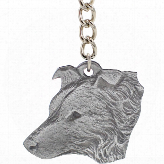 Dog Breed Keychain Usa Pewter - Border Collie (2.5&quot;)