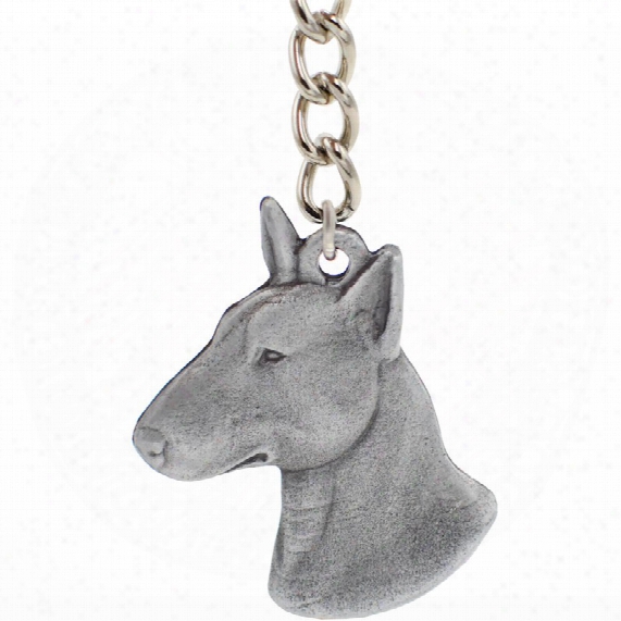 Dog Breed Keychain Usa Pewter - Bull Terrier (2.5&quot;)