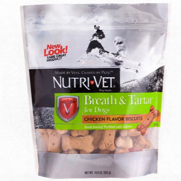 Nutri-vet Breath & Tartar - Chicken Flavor Biscuits (19.5 Oz)