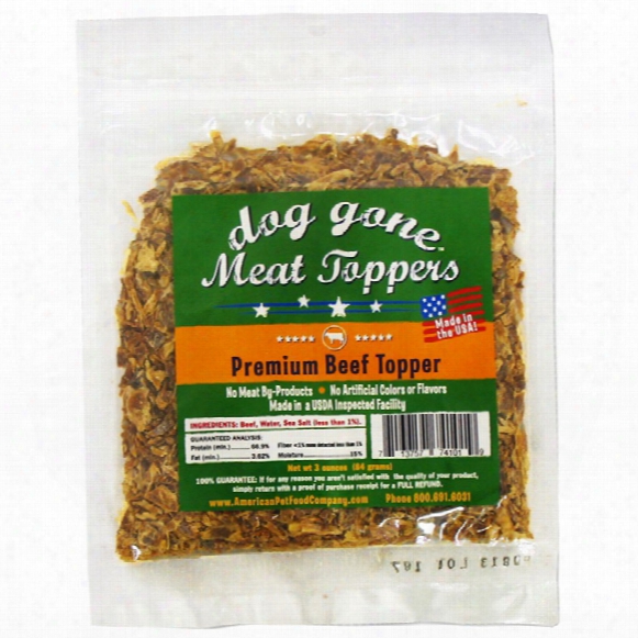 Dog Gone Meat Toppers - Premium Beef (3 Oz)