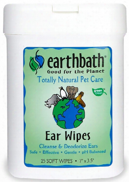 Earthbath Ear Wipes (25 Soft Wipes)