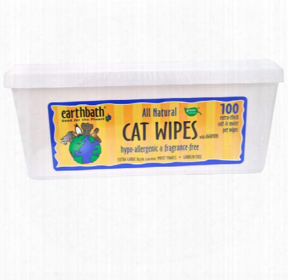 Earthbath Hypo-allergenic Cat Wipes (100 Wipes)