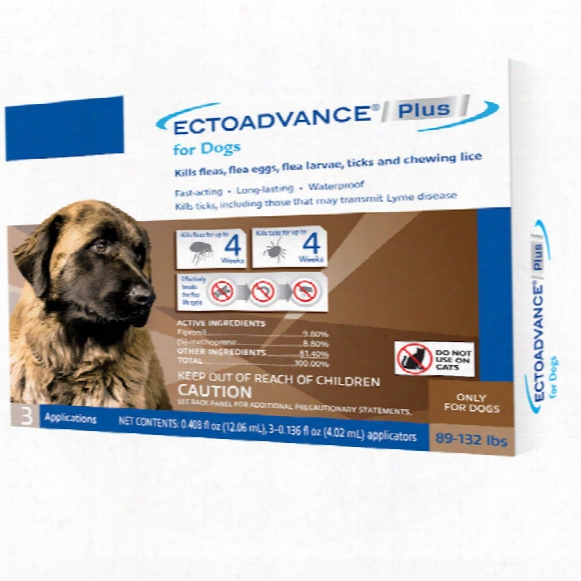 Ectoadvance Plus For Dogs 89-132  Lbs (3 Doses)