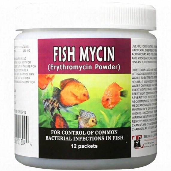 Fish Mycin 250mg - Erythromycin Powder (12 Packets)