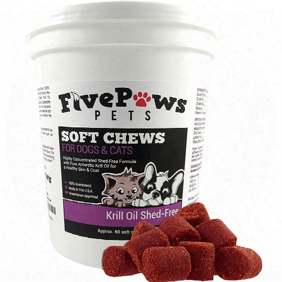 Five Paws Krill Oil Shed-free For Dogs & Cats (60 Soft Chews)