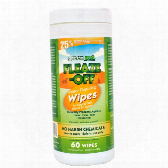 Green Pet Fleaze-off Wipes (60 Ct)
