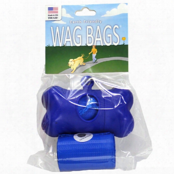 Wag Bags Dispenser Bone - Blue (30 Bags)