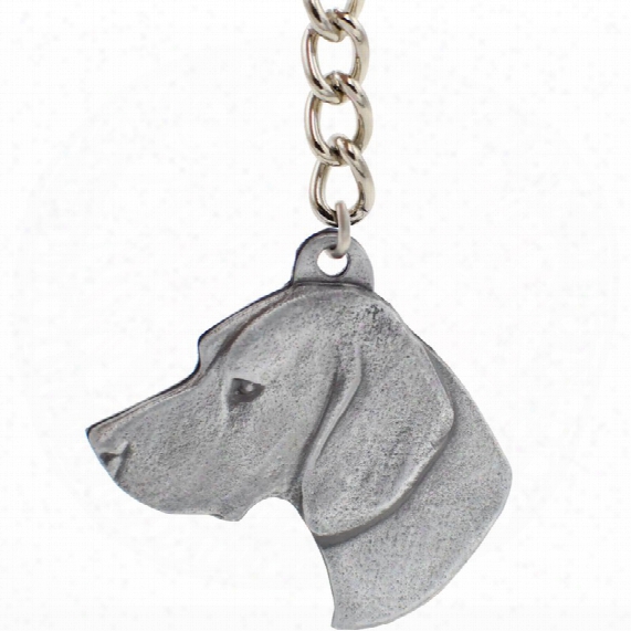 Dog Breed Keychain Usa Pewter - German Shorthaired Pointer (2.5&quot;)
