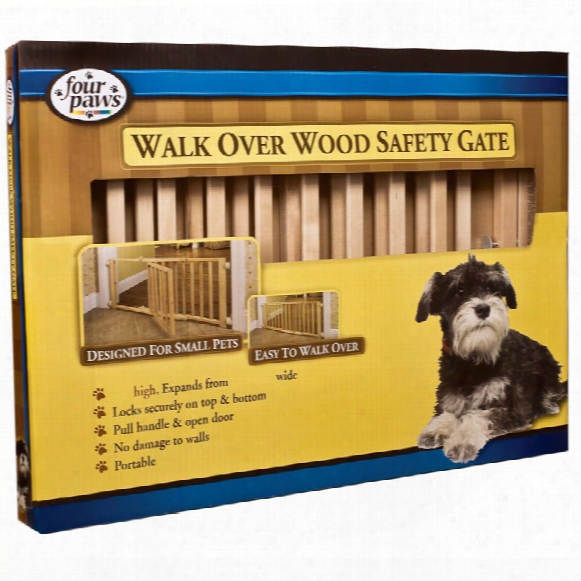 Four Paws Walk Over Wooden Safety Gate ( 30-44&quot; W X 18&quot; H )