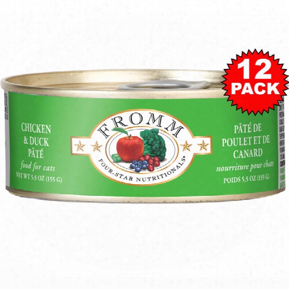 Fromm Four-star Cat Food - Canned Chicken & Duck Pate (12x5 Oz)