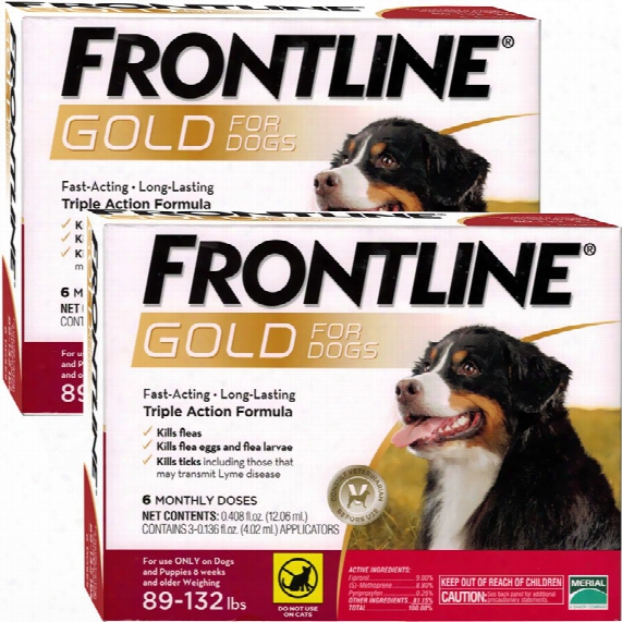 Frontline Gold For Dogs 89-132 Lbs - Red (12 Month)