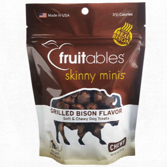Fruitables Skinny Minis Soft & Chewy Dog Treats - Grilled Bison (5 Oz)