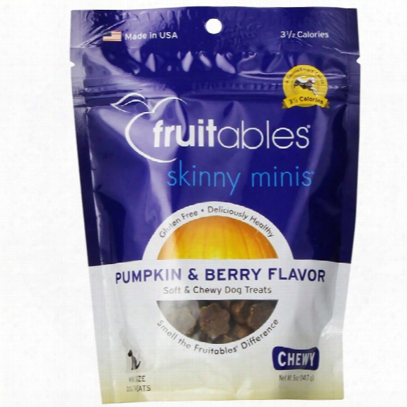 Fruitables Skinny Minis Soft & Chewy Dog Treats - Pumpkin & Berry (5 Oz)