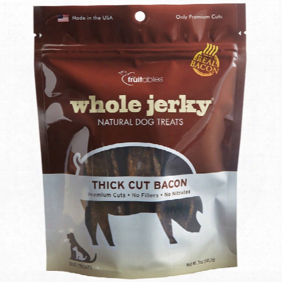 Fruitables Whole Jerky Dog Treats - Thick Cut Bacon (5 Oz)