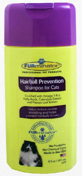 Furminator Hairball Prevention Shampoo For Cats (8.5 Oz)