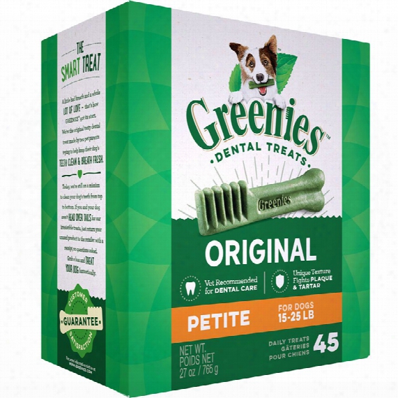 Greenies Treat Tub-pak Canister Petite 27 Oz. (45 Bones)