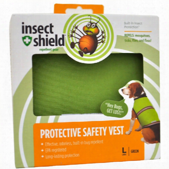 Insect Shield Protective Safety Vest Large - Green