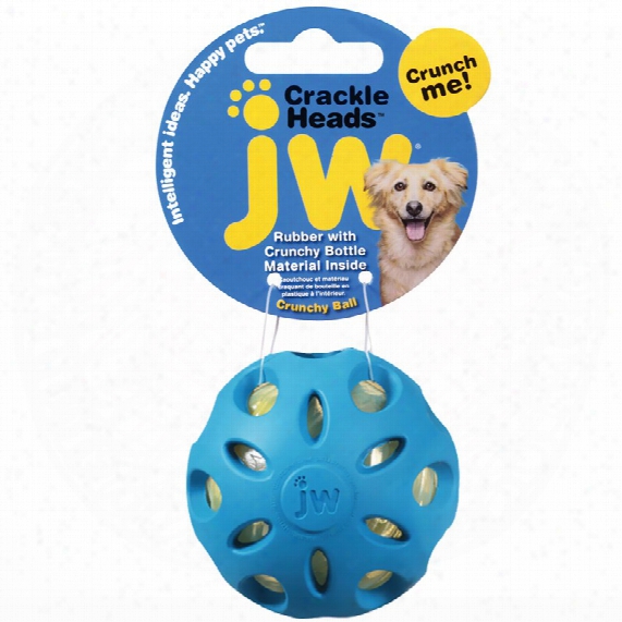 Jw Pet Crackle Heads Crackle Ball Dog Toy - Large (assorted)