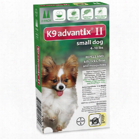 2 Month K9 Advantix Ii Green For Small Dogs (upto 10 Lbs)