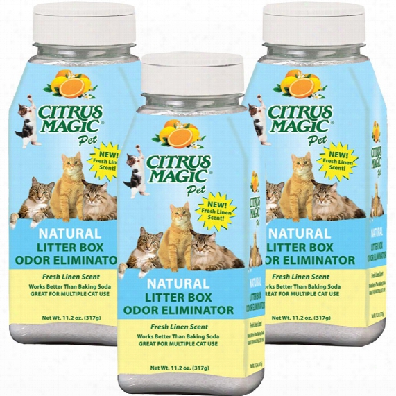 3-pack Citrus Magic Litter Box Odor Eliminator Fresh Liinen (33.6 Oz)