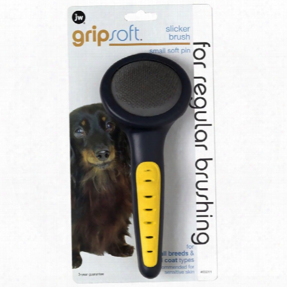 Jw Pet Gripsoft Slicker Dog Brush - Soft Pin (small)