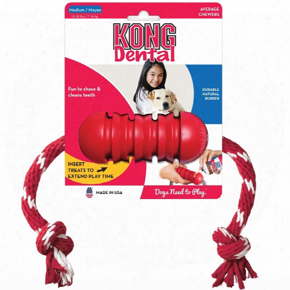 Medium Dental Kong With Rope