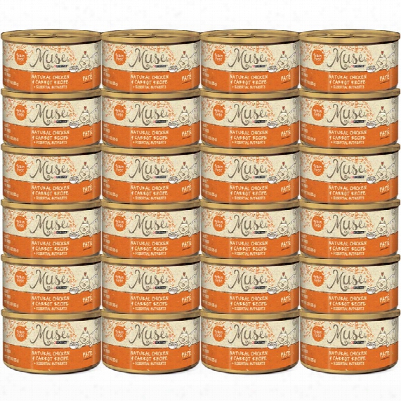 Muse Natural Chicken & Carrot Cat Food Pate (24x3oz)