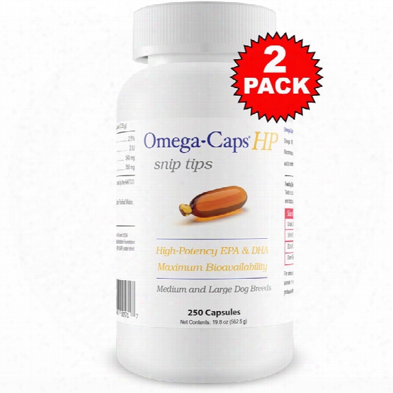 2-pack Omega-caps Hp Snip Tips For Medium & Large Dogs (500 Capsules)