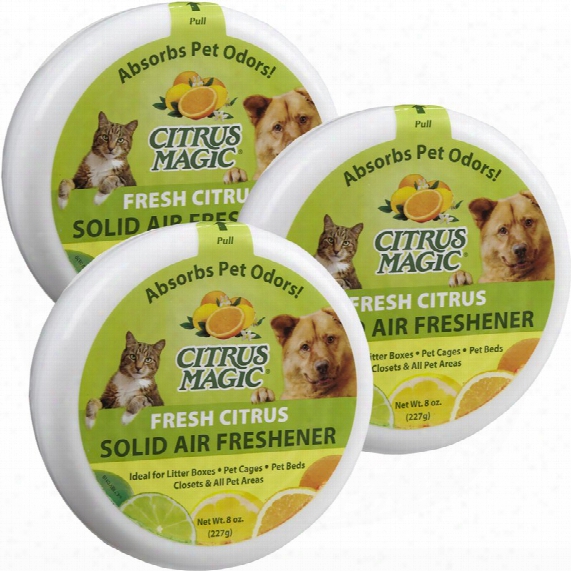 3-pack Citrus Magic Pet Odor Absorbing Solid Air Freshener - Fresh Citrus (24 Oz)