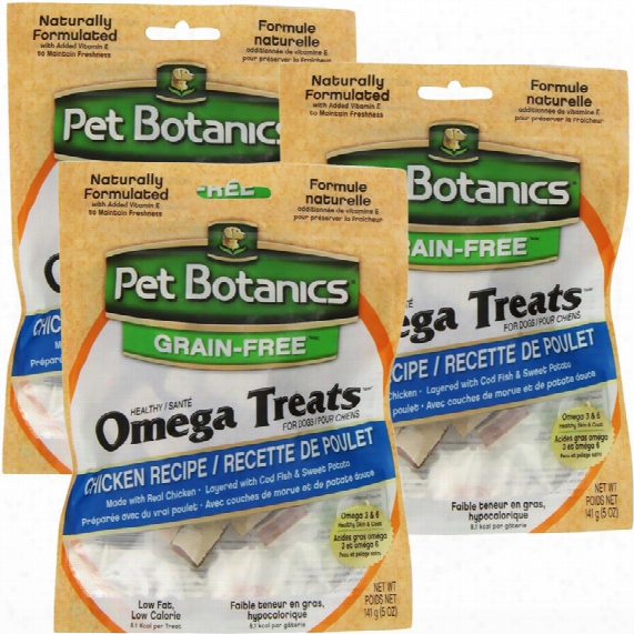 3 Pack Pet Botanics Healthy Omega Treats - Chicken (15 Oz)