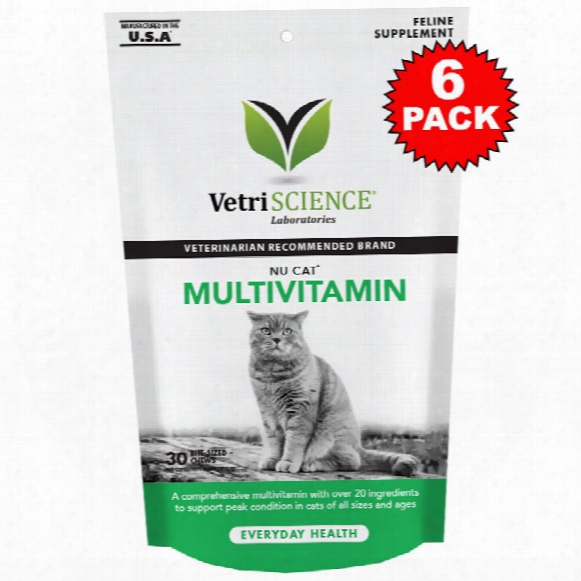 6-pack Nucat Multivitamin For Cats (180 Bite-sized Chews)