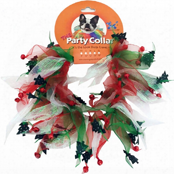 Holiday Party Collar - Xmas Tree - Small (10&quot;)