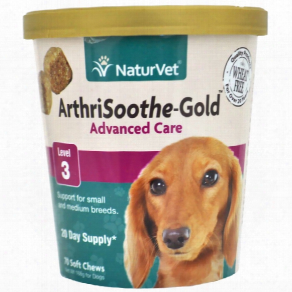 Naturvet Arthrisoothe-gold Advance Care Small & Medium Breeds - Level 3 (70 Soft Chews)