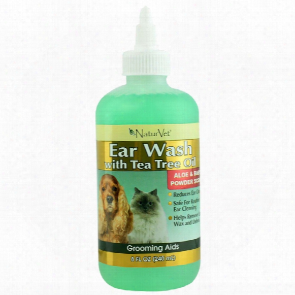 Naturvet Ear Wash With Tea Tree Oil (8 Oz)