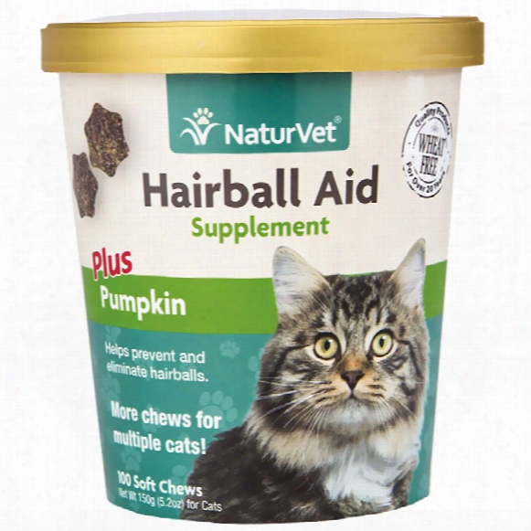 Na Turvet Hairball Aid Supplement Plus Pumpkins (100 Soft Chews)