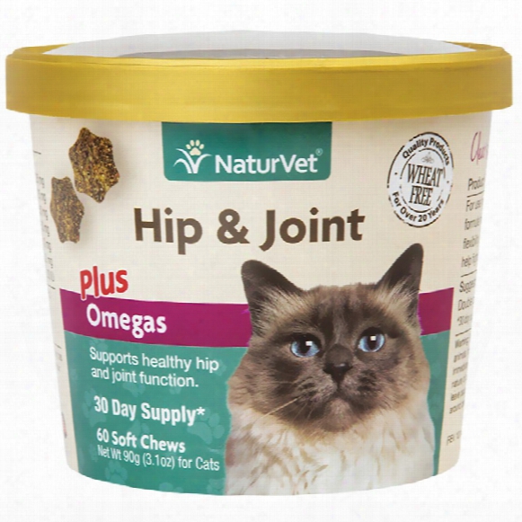 Naturvet Hip & Joint Plus Omegas For Cats (60 Soft Chew)
